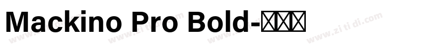 Mackino Pro Bold字体转换